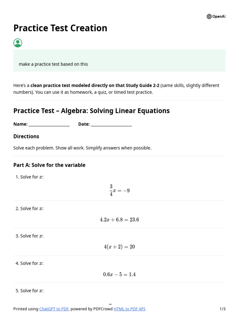 Practice Test Creation | PDF | Chess | Chess Theory