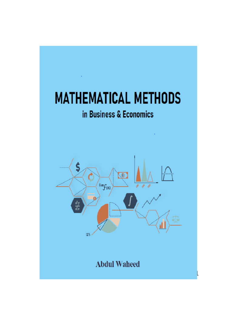 Mathematical Methods for Economics | PDF | Matrix (Mathematics ...