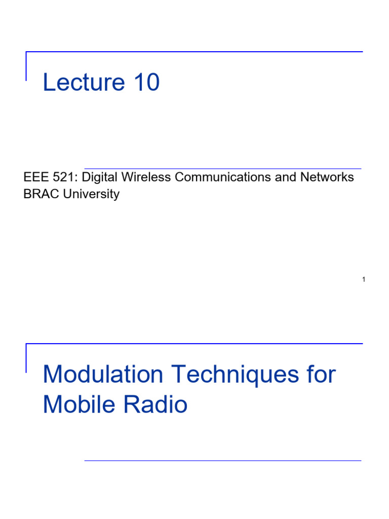 Modulation Techniques in Wireless Communication | PDF | Bandwidth ...