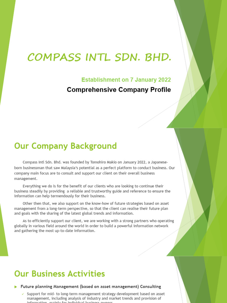 Compass Intl Sdn. Bhd. Company Profile | PDF | Business Economics ...