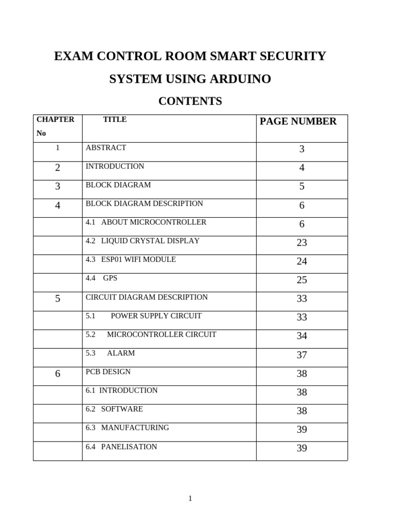 Smart Exam Room Security System | PDF | Arduino | Computing