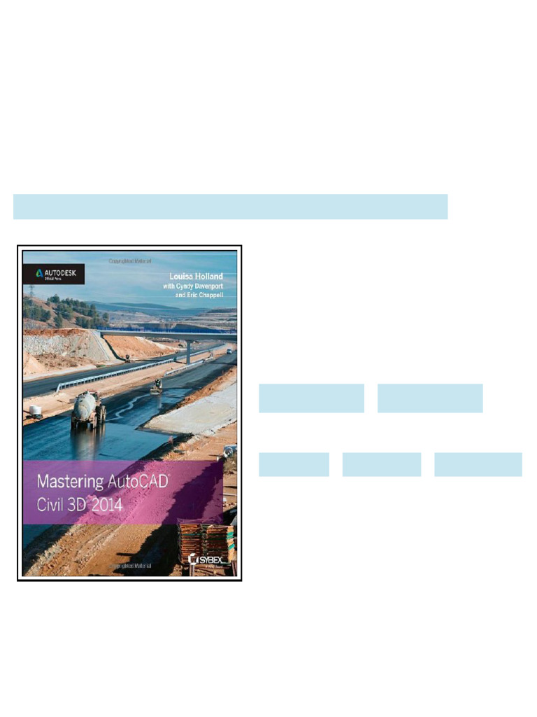 Mastering AutoCAD Civil 3D 2014 Autodesk Official Press 1st Edition ...