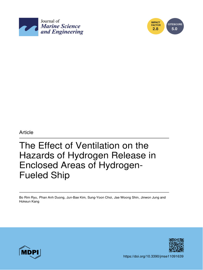 Ventilation Impact on Hydrogen Hazards in Ships | PDF | Greenhouse Gas ...