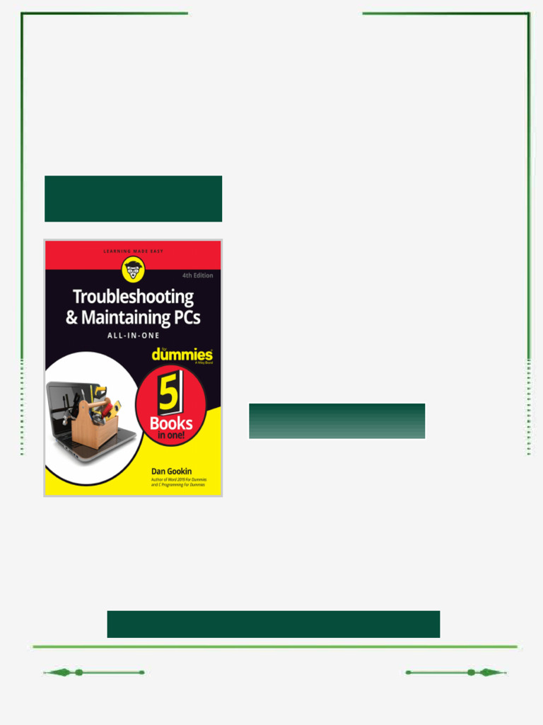 Troubleshooting and Maintaining PCs All-in-One For Dummies Dan Gookin ...