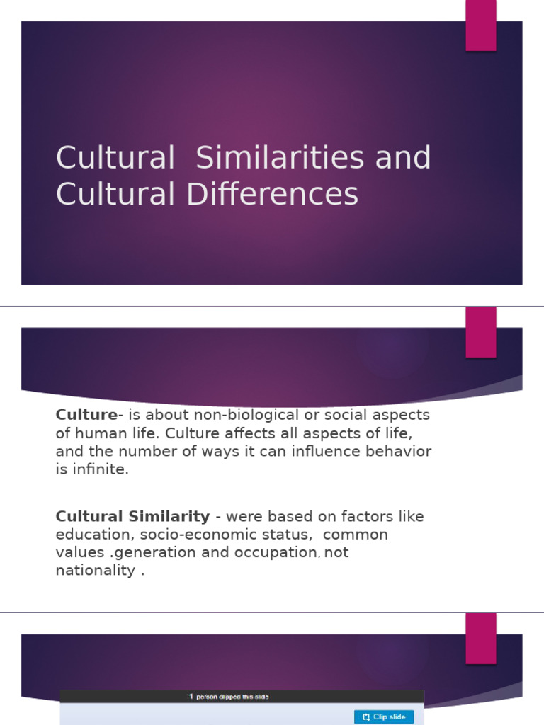 Cultural Similarities and Cultural Differences | PDF | Identity (Social ...