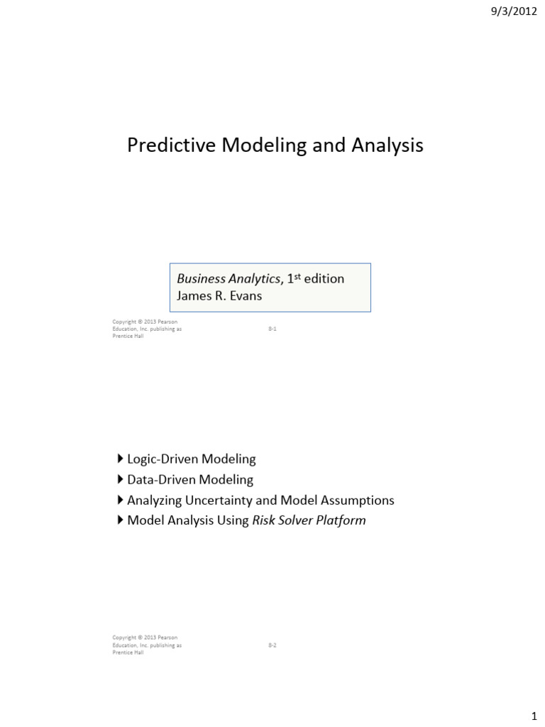 Chapter Predictive Analysis My Version | PDF | Net Present Value