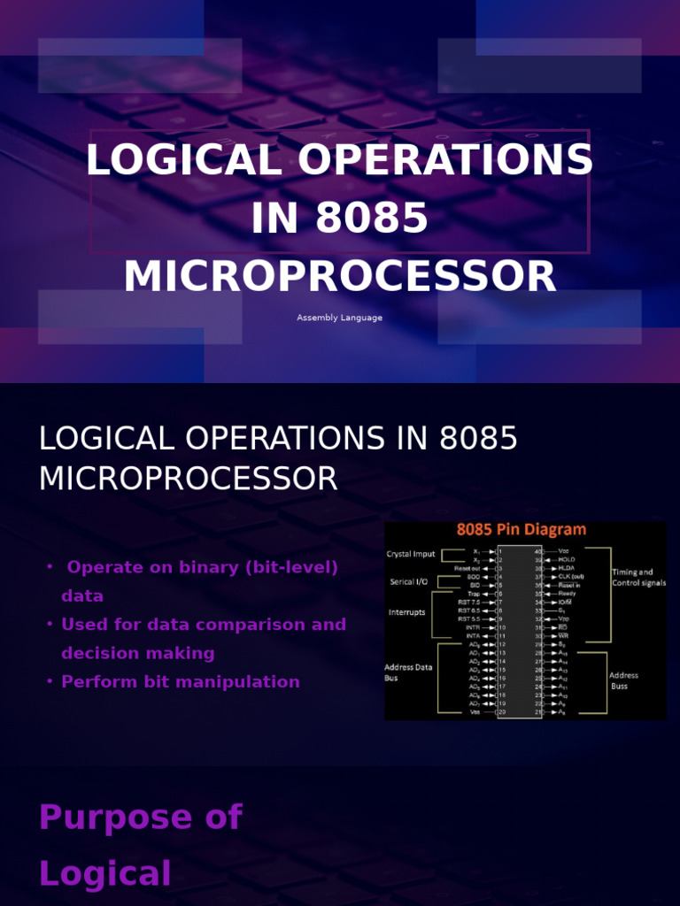 8085 Microprocessor Logical Operations | PDF