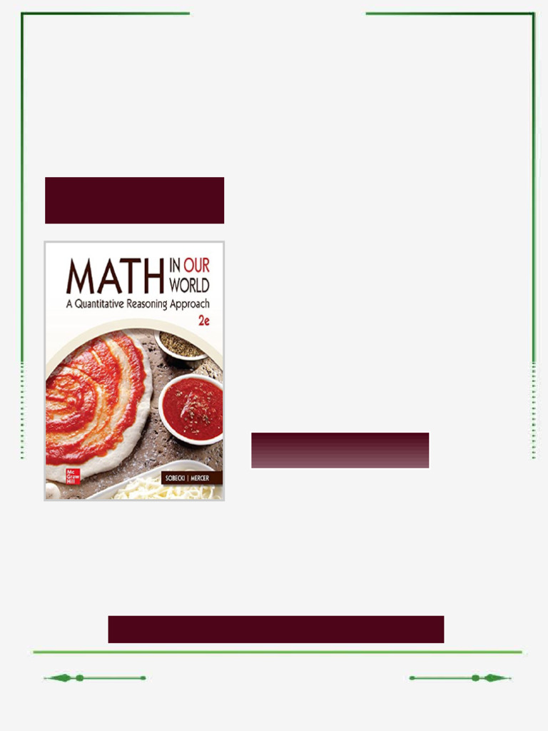 LOOSE LEAF Math in Our World A Quantitative Reasoning Approach 2nd ...