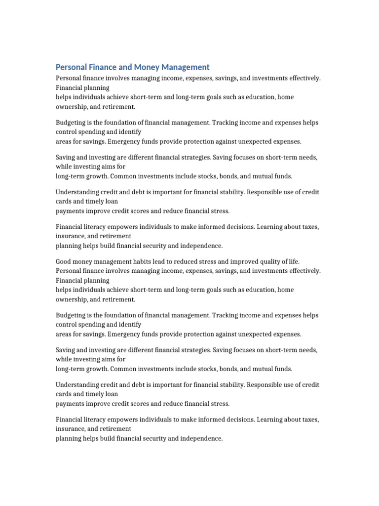 Scribd Long Document 5 | PDF | Expense | Personal Finance