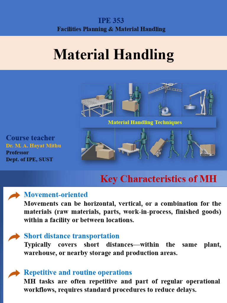 Material Handling Techniques Overview | PDF | Pallet | Secondary Sector ...
