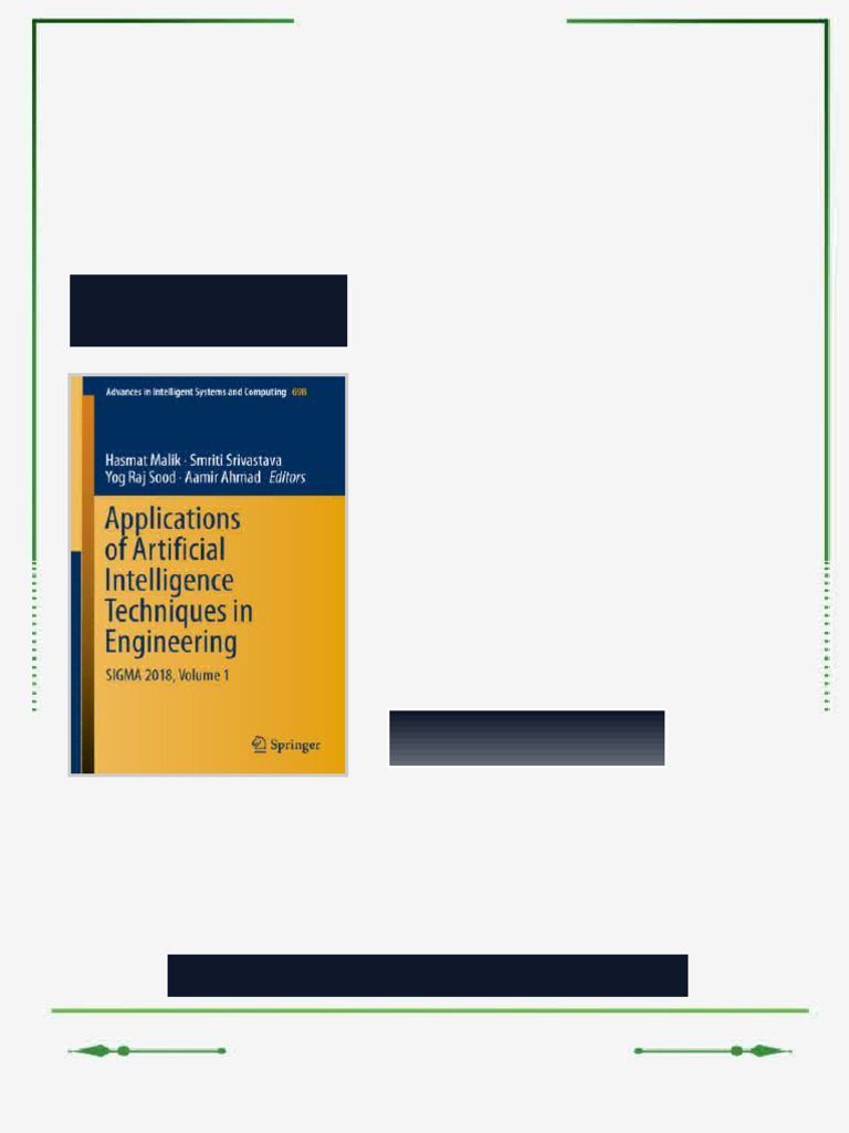 Applications of Artificial Intelligence Techniques in Engineering SIGMA ...