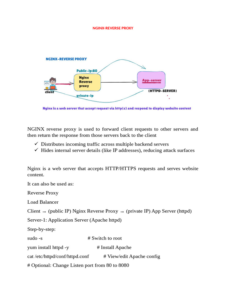 NGINX Reverse Proxy Setup Guide | PDF
