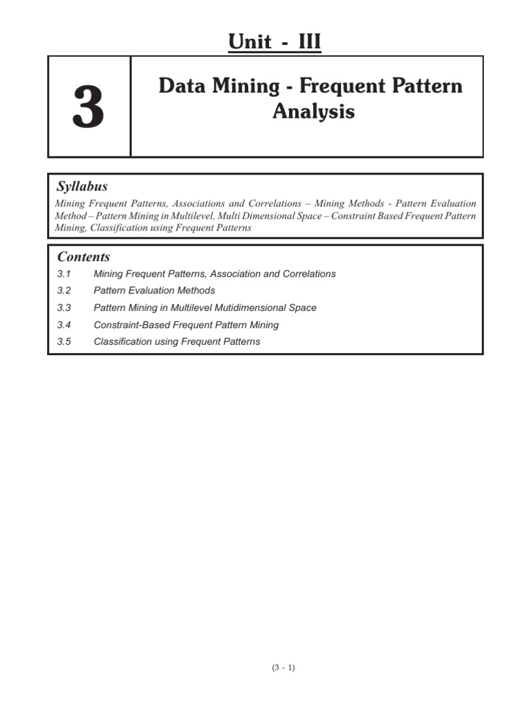 dwm unit 3_260109_104539 | PDF | Data Management | Data Analysis