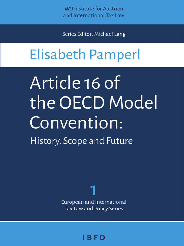 15 043 Article 16 of The OECD Model Convention Final Web | PDF | Taxes