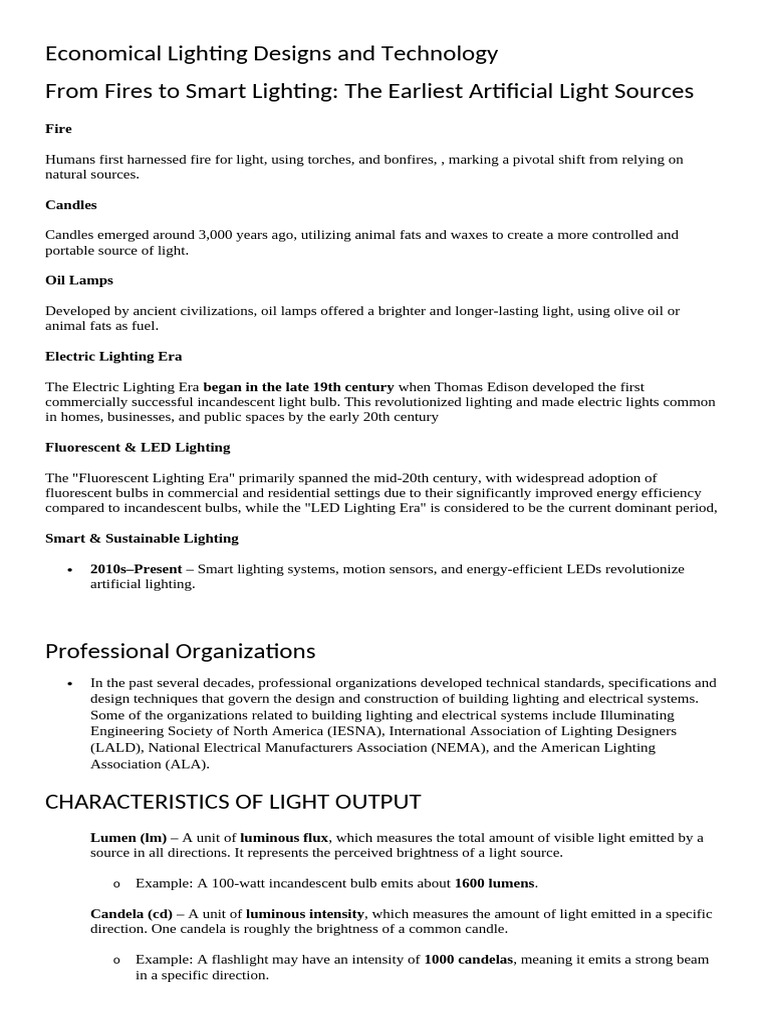 Evolution of Efficient Lighting Solutions | PDF | Lighting | Compact ...