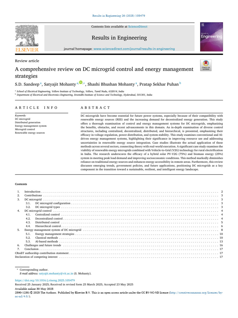 DC Microgrid Control and Energy Management | PDF | Distributed ...