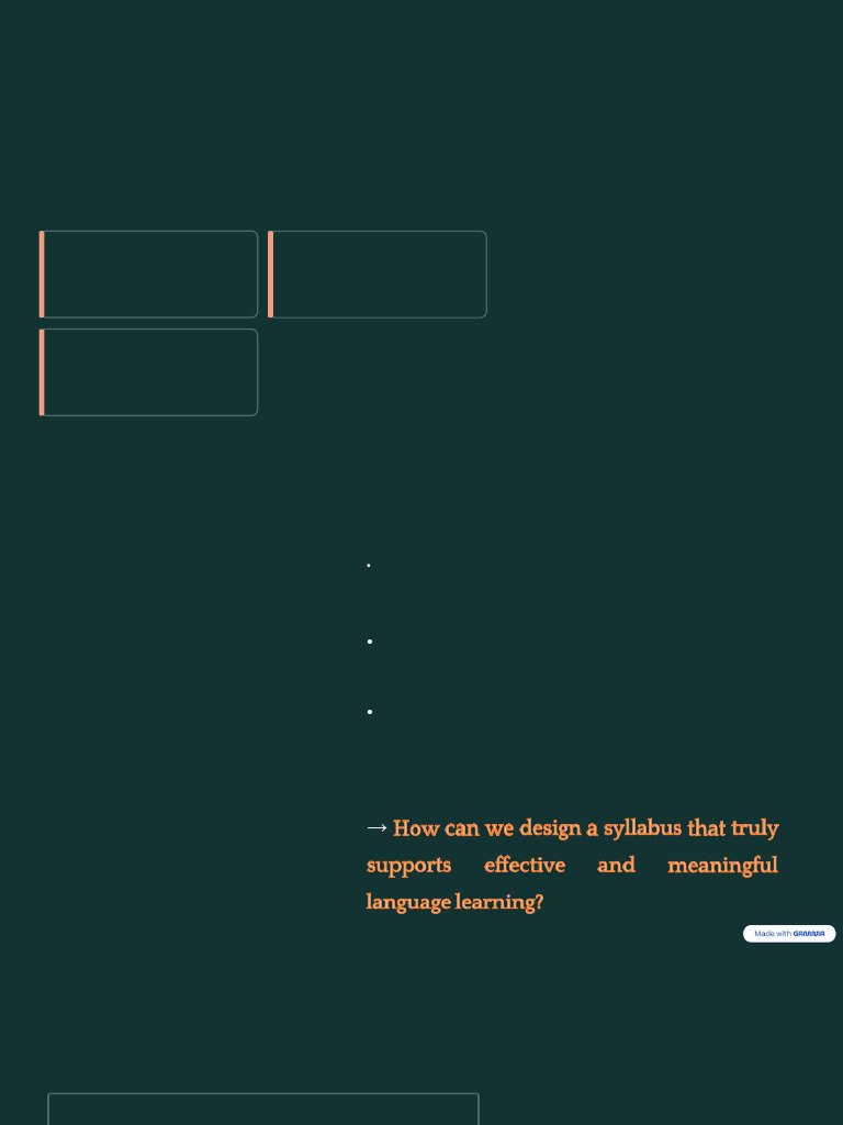 Syllabus and Course Design in Language Teaching | PDF | Curriculum ...
