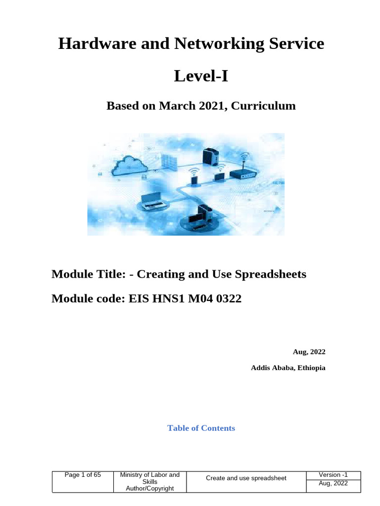 Create and Use Spreadsheets Guide | PDF | Microsoft Excel | Spreadsheet