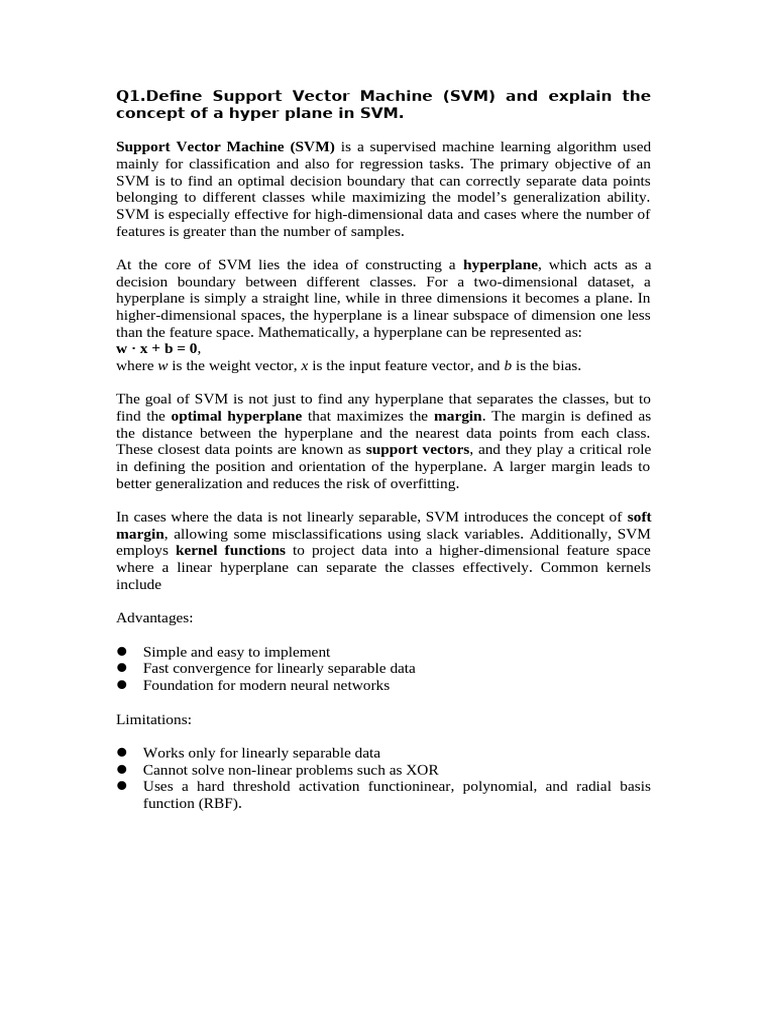 Q1 | PDF | Support Vector Machine | Deep Learning