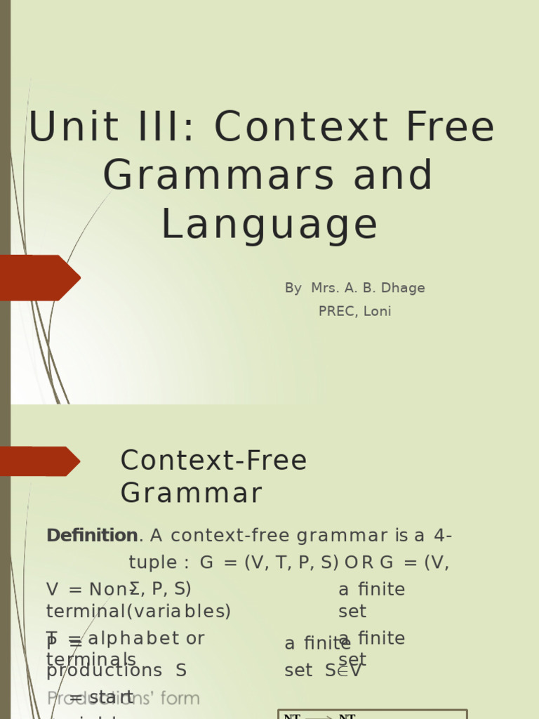 Context-Free Grammars Explained | PDF | Parsing | Linguistics