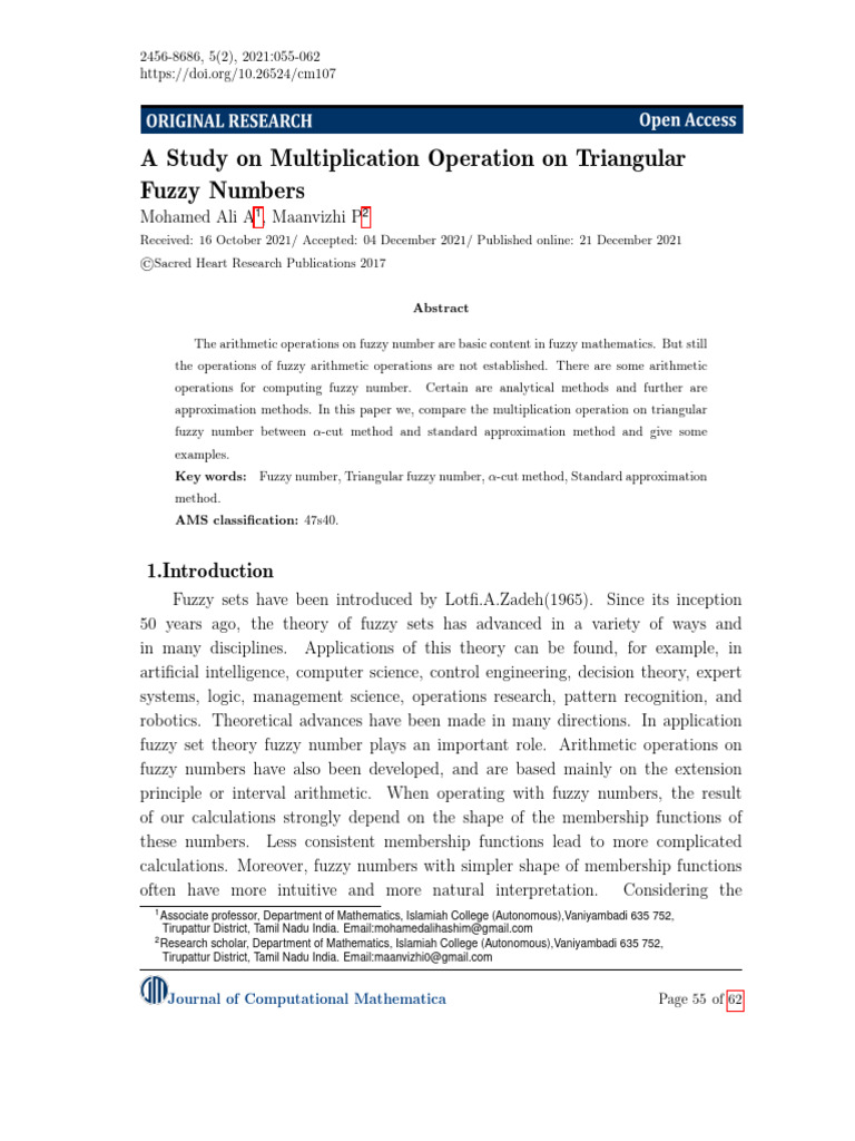 6020d1740578dc0f057dfc9066fc0689599c | PDF | Fuzzy Logic | Arithmetic