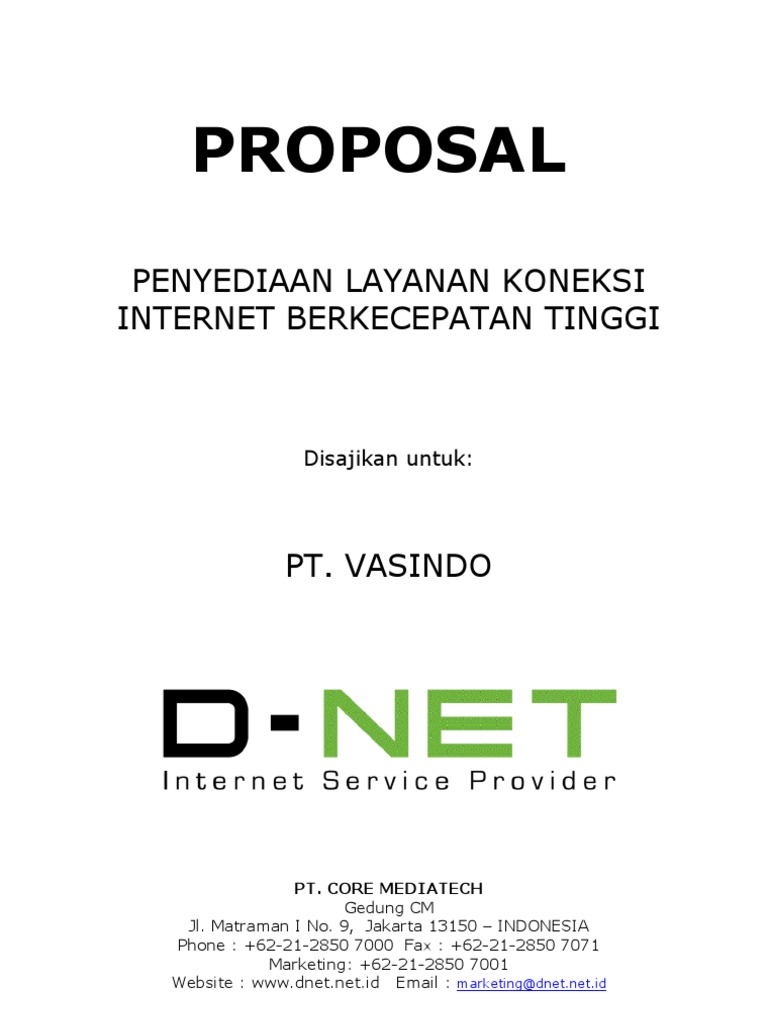 Proposal Pengadaan Internet | PDF