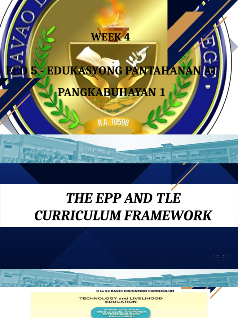 Eed5 w4 Epp Curriculum Framework | PDF | Educational Technology | Learning