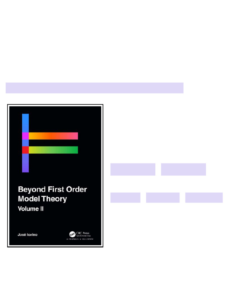 Beyond First Order Model Theory 1st Edition José Iovino Ready to Read ...