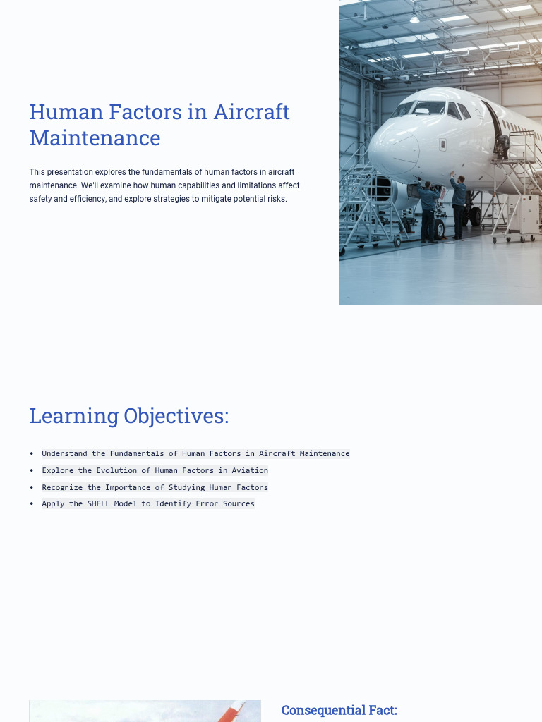Human Factors in Aircraft Maintenance | PDF | Safety