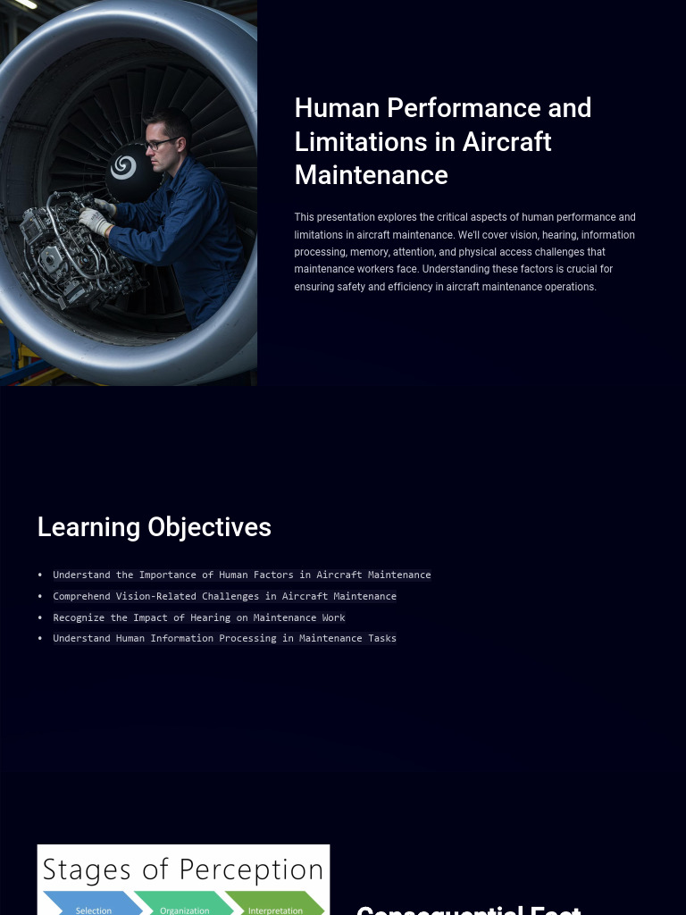 Human Factors in Aircraft Maintenance | PDF | Perception | Memory