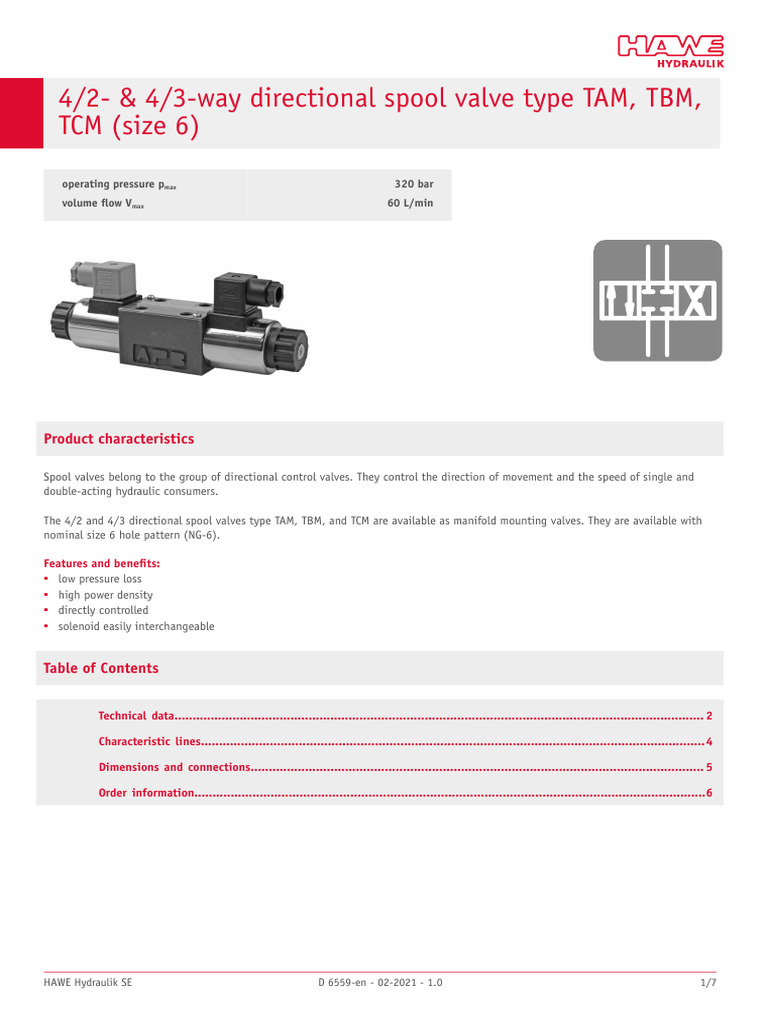 4/2 & 4/3 Spool Valve Specifications | PDF | Electrical Engineering ...