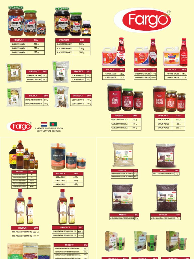 Diverse Food Products and Condiments | PDF | Mustard (Condiment) | Pickling