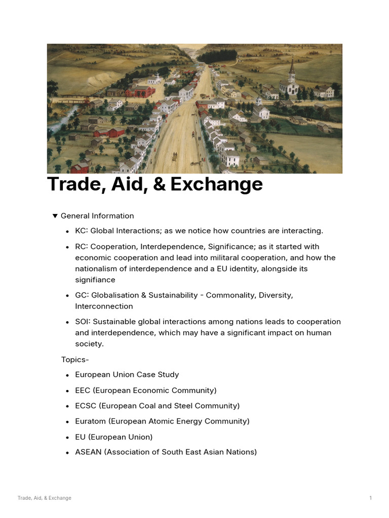 EU: Trade, Aid, and Global Cooperation | PDF | European Economic ...