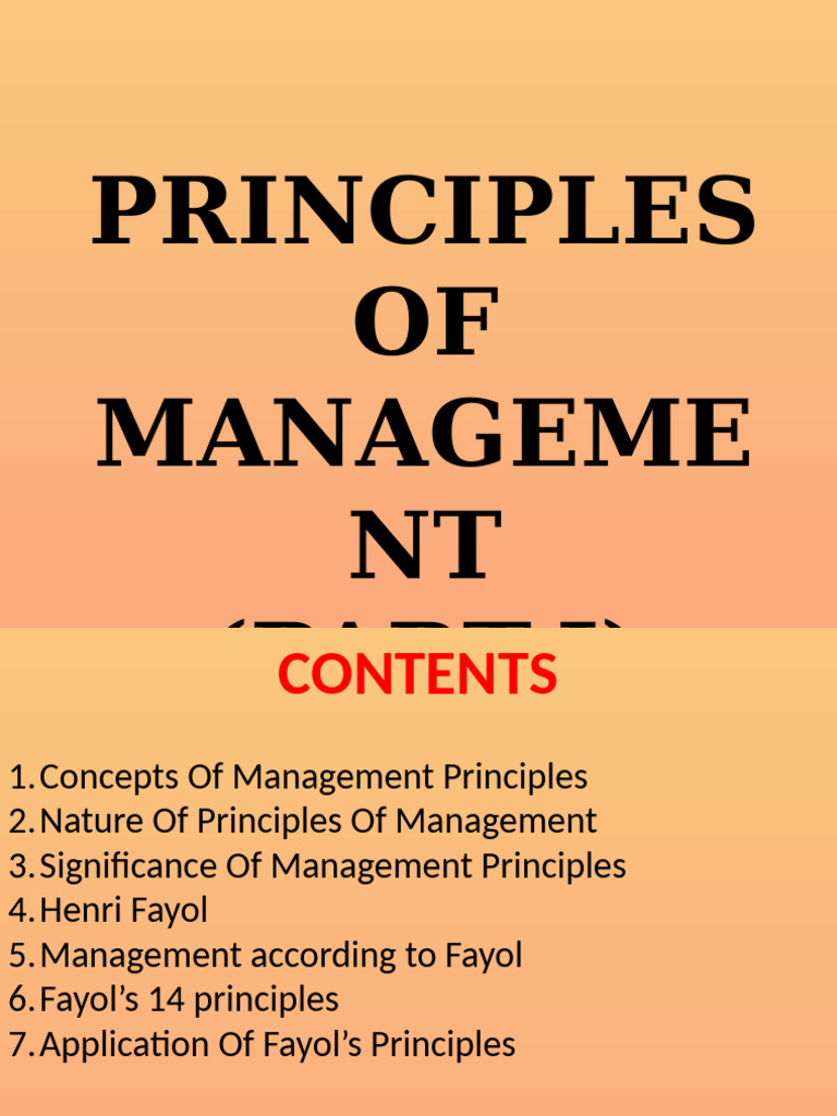 Pinciples of Management-i | PDF