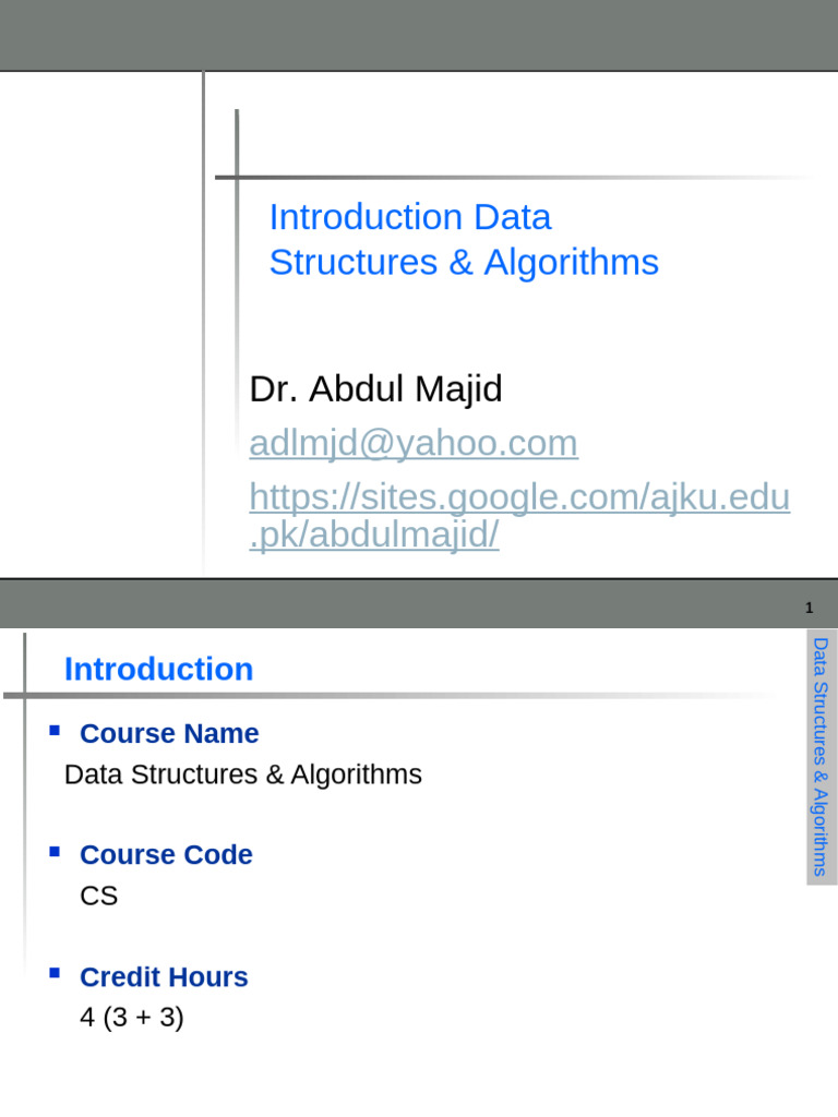 1. Introduction to Data Structures & Algorithms (2) | PDF | Data ...
