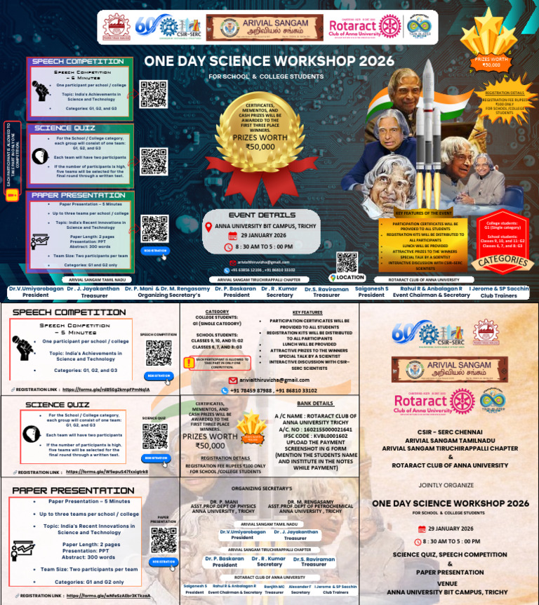 Science Workshop 2026 for Students | PDF | Rupee