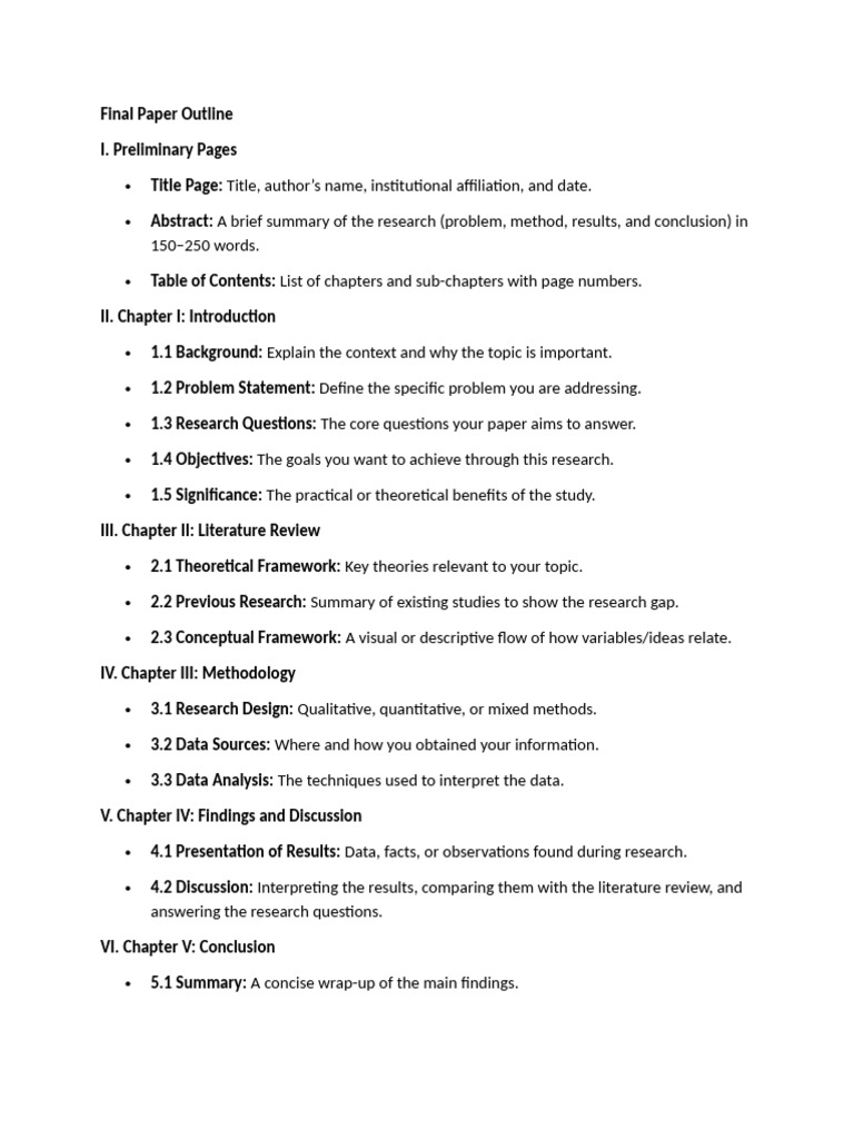 Final Paper Structure and Guidelines | PDF | Methodology | Qualitative ...