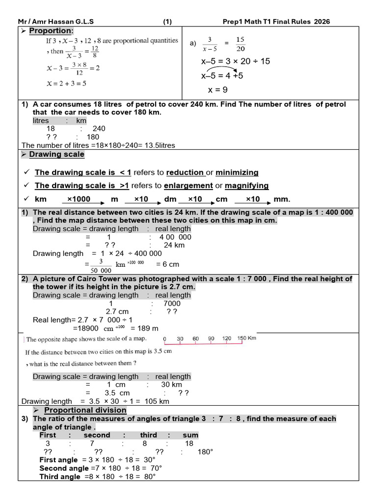 Q Final Rules and Revision Math Prep1 T1 2026 | PDF | Euclid | Geometry