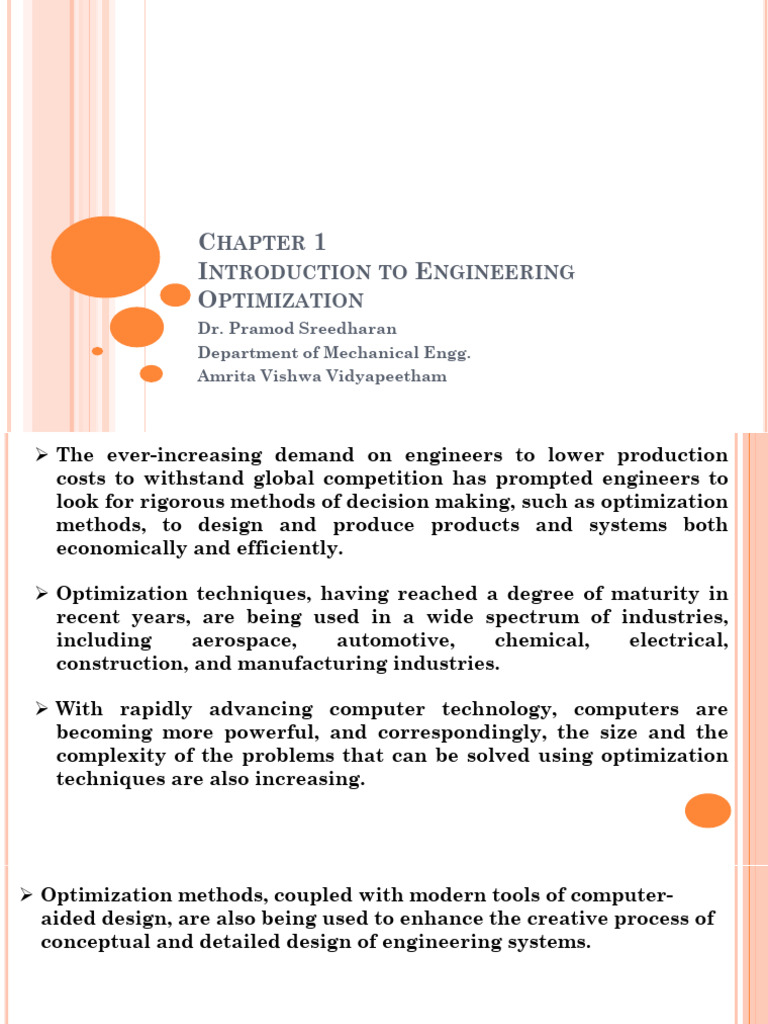 Introduction to Engineering Optimization | PDF | Mathematical ...