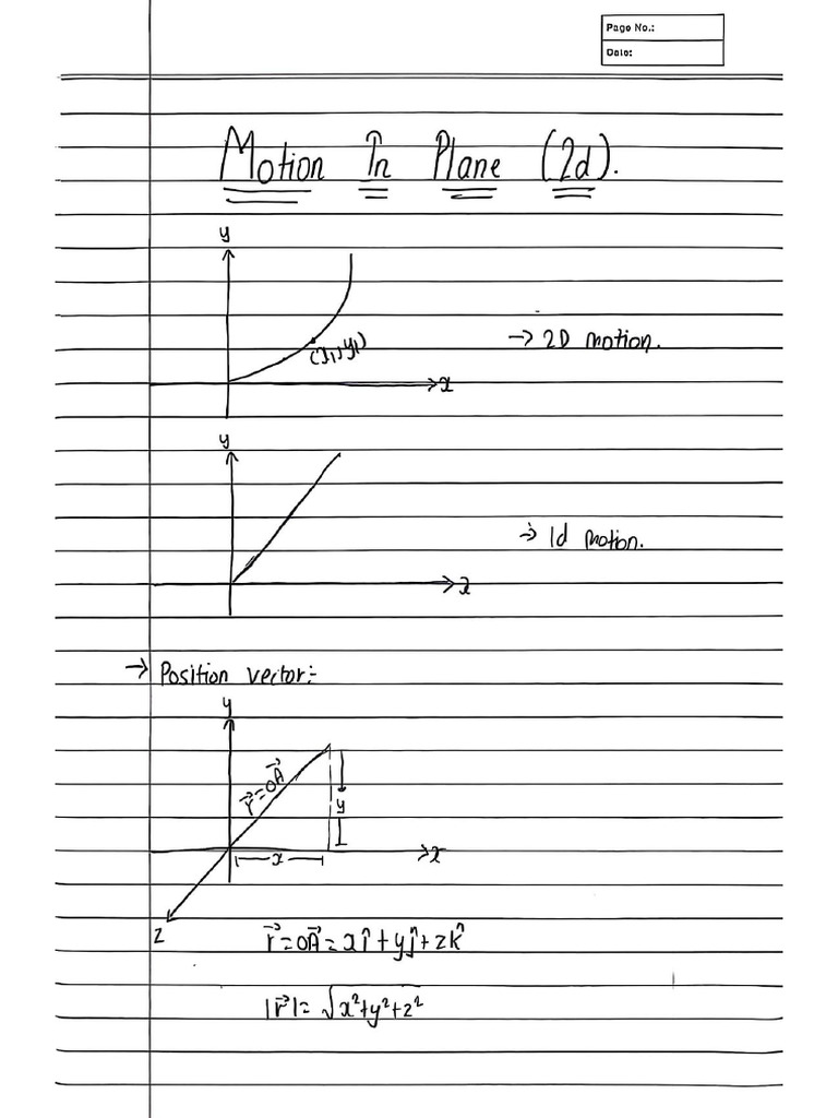 Motion in a Plane | PDF