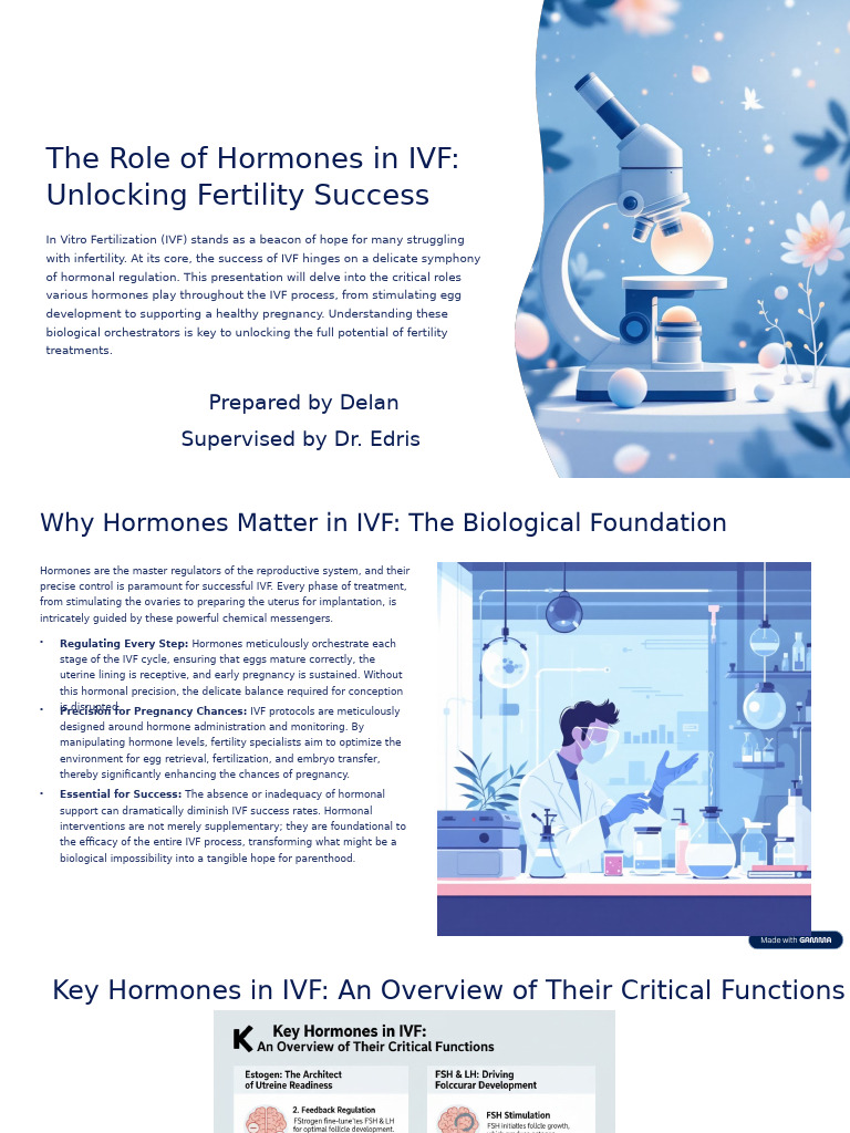 The Role Hormone | PDF | Luteinizing Hormone | In Vitro Fertilisation
