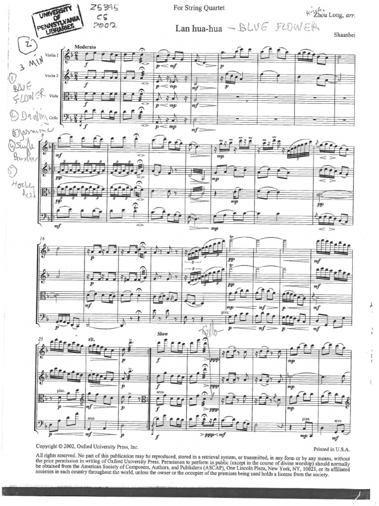 Chinese Folk Songs_score-20140924 | PDF