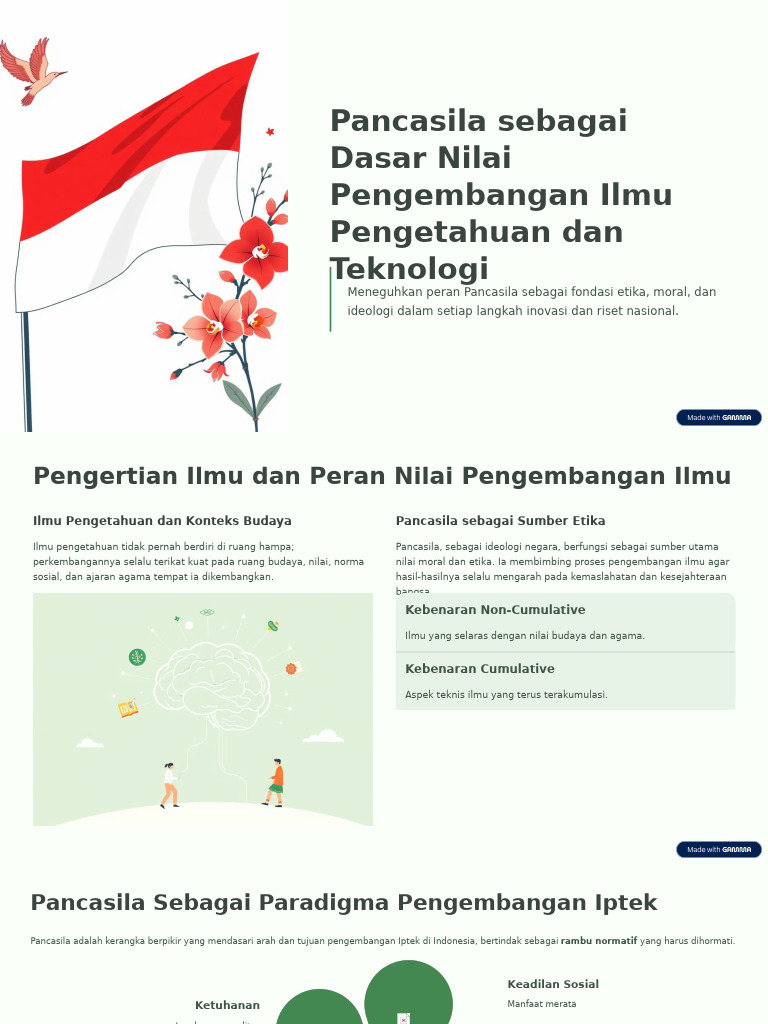 Pancasila Sebagai Dasar Nilai Pengembangan Ilmu Pengetahuan Dan ...