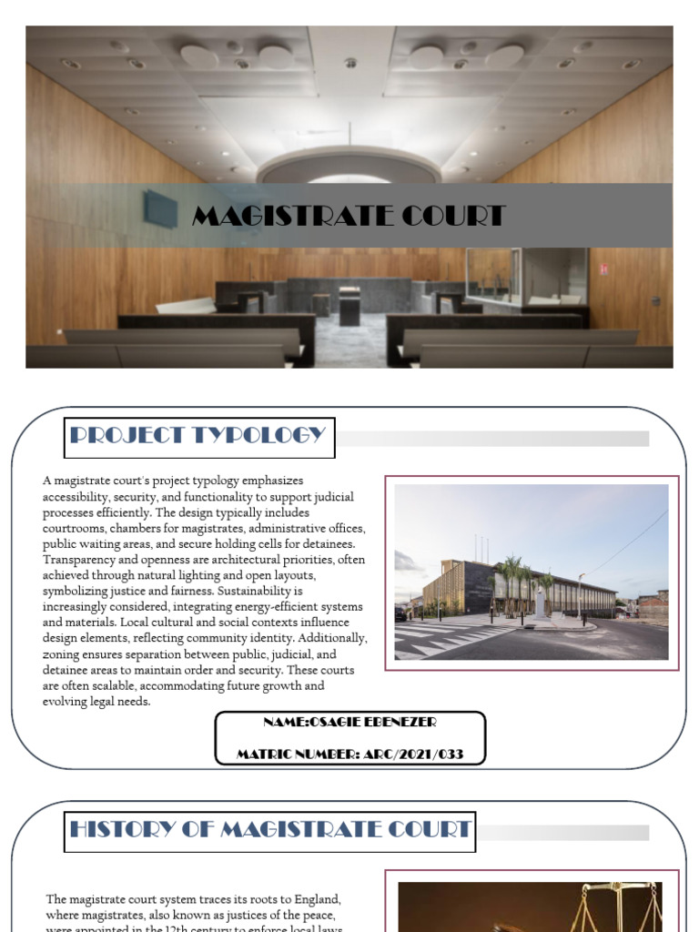 Magistrate Court Design and Functionality | PDF | Magistrate | Courtroom
