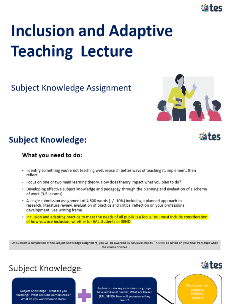 Lecture Slides_7004 Adaptive Teaching and Inclusion | PDF | English As ...