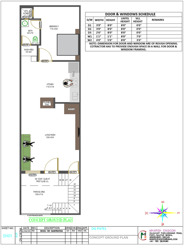 Concept Ground Plan with Dimensions | PDF | Architectural Design ...