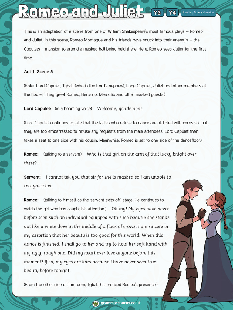 Romeo and Juliet: Ball Scene Analysis | PDF | Characters In Romeo And ...
