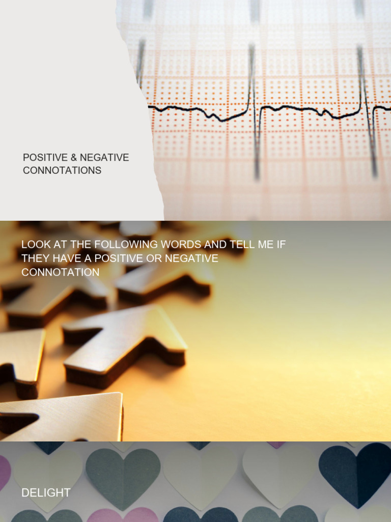 Positive & Negative Connotations | PDF