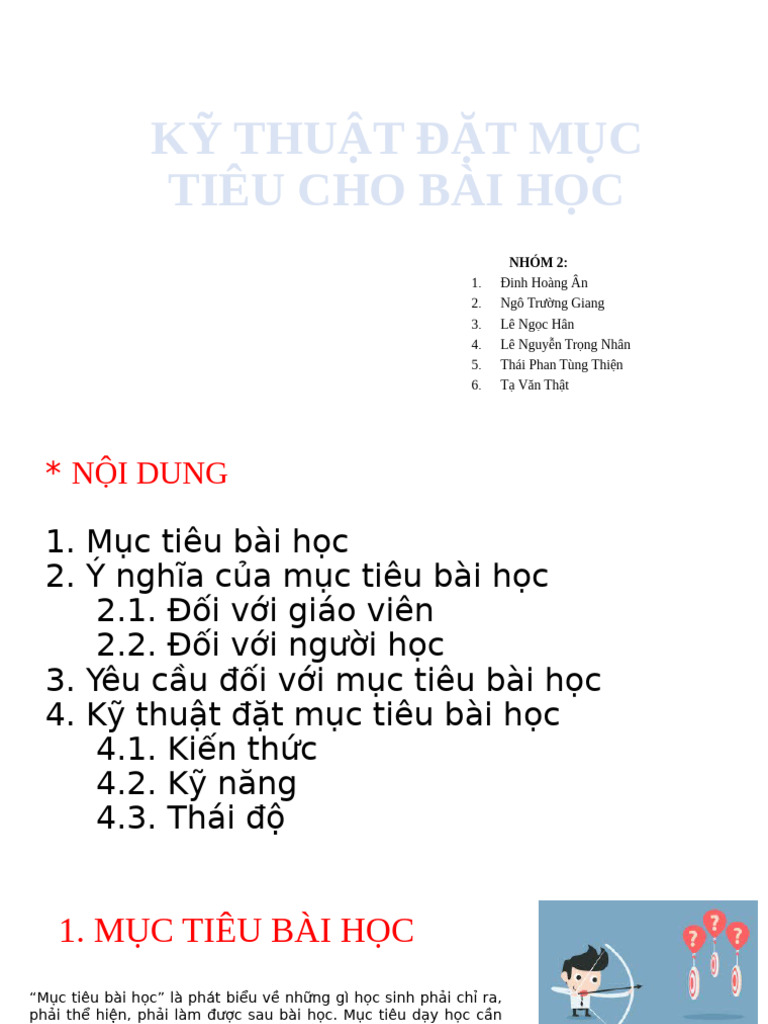 Ky Thuat Dat Muc Tieu | PDF