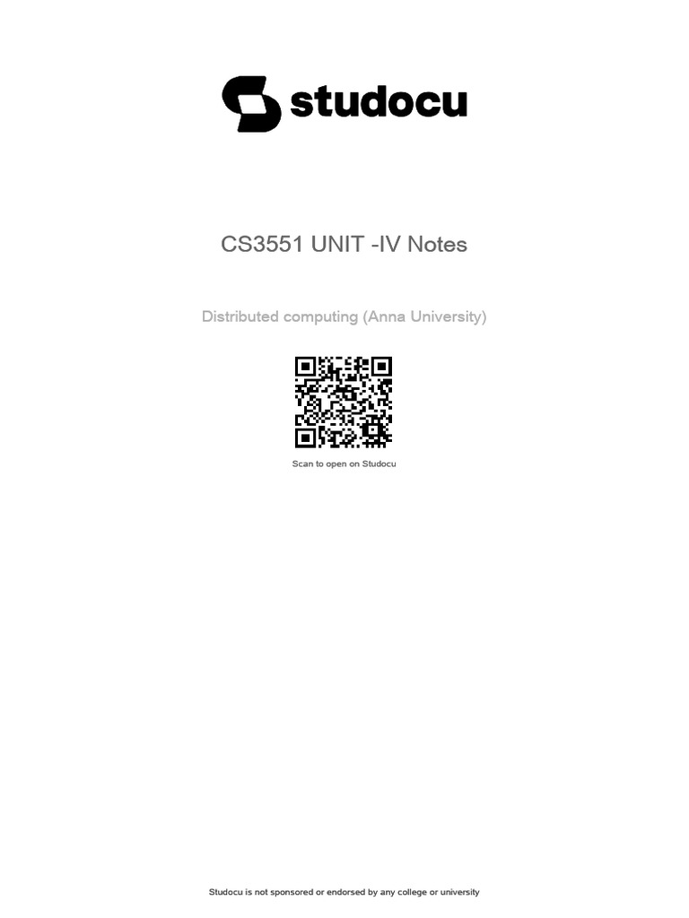 unit IV DC | PDF | Distributed Computing | Computing